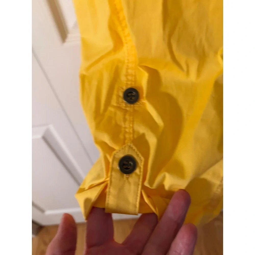Palm Rio Womens Yellow Cropped Drawstring Elastic Waist Utility Pants NWT